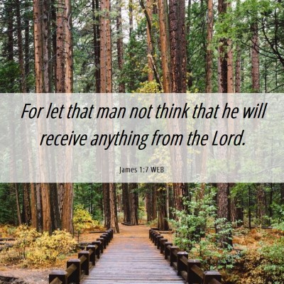 Picture 06 - James 1:7 WEB - For let that man not think that he will receive - Bible Verse Picture