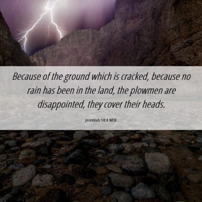 Picture 06 - Jeremiah 14:4 WEB - Because of the ground which is cracked, because - Bible Verse Picture