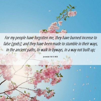 Picture 06 - Jeremiah 18:15 WEB - For my people have forgotten me, they have burned - Bible Verse Picture