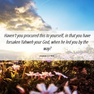 Picture 06 - Jeremiah 2:17 WEB - Haven't you procured this to yourself, in that - Bible Verse Picture