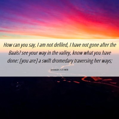 Picture 06 - Jeremiah 2:23 WEB - How can you say, I am not defiled, I have not - Bible Verse Picture
