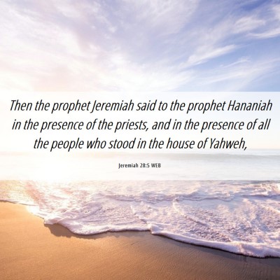 Picture 06 - Jeremiah 28:5 WEB - Then the prophet Jeremiah said to the prophet - Bible Verse Picture