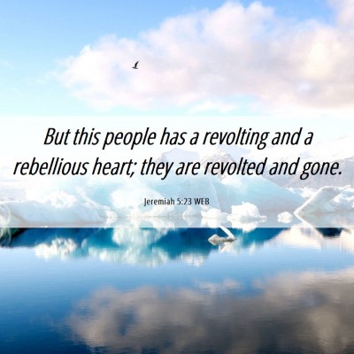Picture 06 - Jeremiah 5:23 WEB - But this people has a revolting and a rebellious - Bible Verse Picture