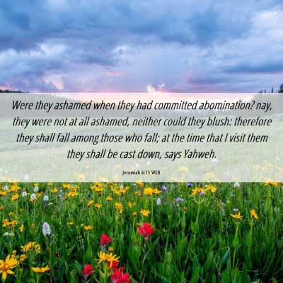 Picture 06 - Jeremiah 6:15 WEB - Were they ashamed when they had committed - Bible Verse Picture