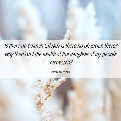 Picture 06 - Jeremiah 8:22 WEB - Is there no balm in Gilead? is there no physician - Bible Verse Picture