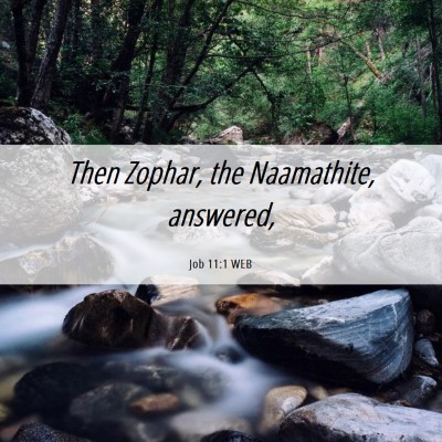 Picture 06 - Job 11:1 WEB - Then Zophar, the Naamathite, - Bible Verse Picture
