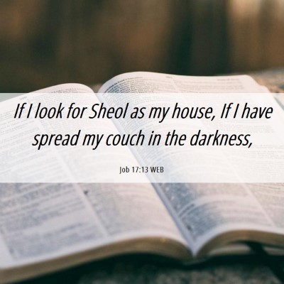 Picture 06 - Job 17:13 WEB - If I look for Sheol as my house, If I have spread - Bible Verse Picture