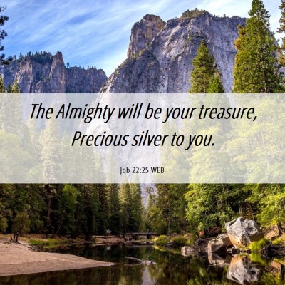 Picture 06 - Job 22:25 WEB - The Almighty will be your treasure, Precious - Bible Verse Picture