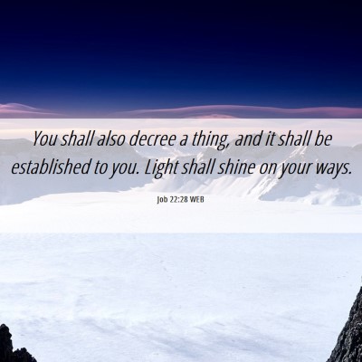Picture 06 - Job 22:28 WEB - You shall also decree a thing, and it shall be - Bible Verse Picture