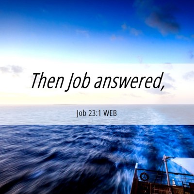 Picture 06 - Job 23:1 WEB - Then Job - Bible Verse Picture