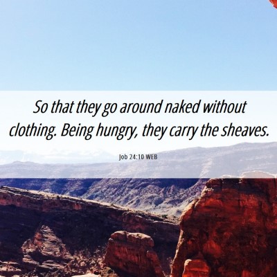 Picture 06 - Job 24:10 WEB - So that they go around naked without clothing. - Bible Verse Picture