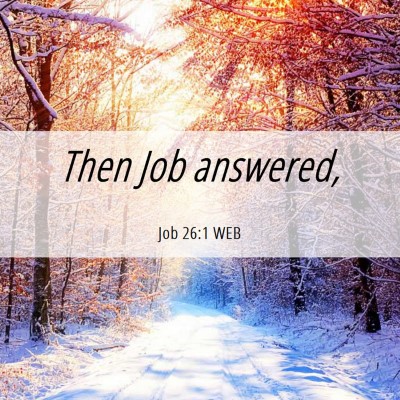 Picture 06 - Job 26:1 WEB - Then Job - Bible Verse Picture