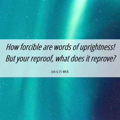Picture 06 - Job 6:25 WEB - How forcible are words of uprightness! But your - Bible Verse Picture
