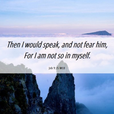 Picture 06 - Job 9:35 WEB - Then I would speak, and not fear him, For I am - Bible Verse Picture