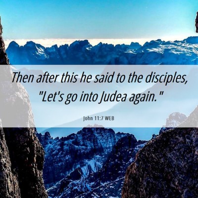 Picture 06 - John 11:7 WEB - Then after this he said to the disciples, 