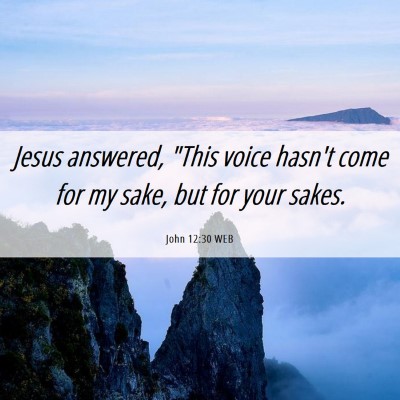 Picture 06 - John 12:30 WEB - Jesus answered, 