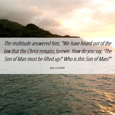 Picture 06 - John 12:34 WEB - The multitude answered him, 