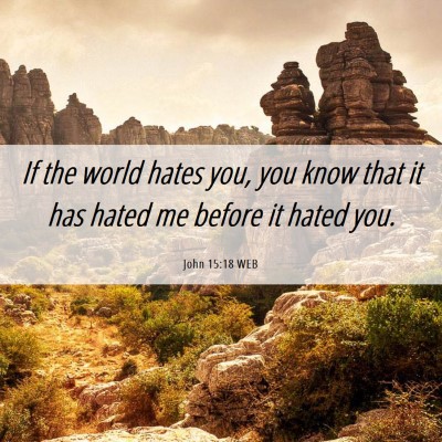 Picture 06 - John 15:18 WEB - If the world hates you, you know that it has - Bible Verse Picture