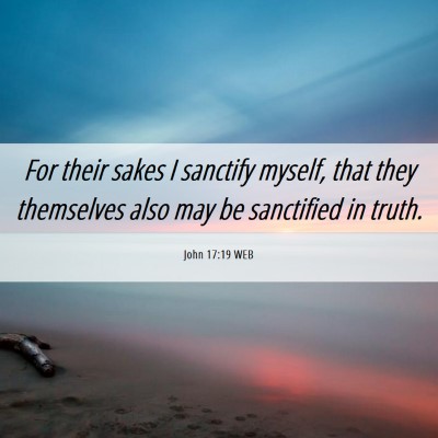 Picture 06 - John 17:19 WEB - For their sakes I sanctify myself, that they - Bible Verse Picture