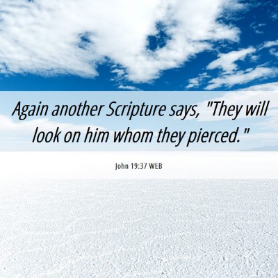 Picture 06 - John 19:37 WEB - Again another Scripture says, 