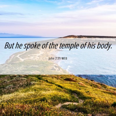 Picture 06 - John 2:21 WEB - But he spoke of the temple of his - Bible Verse Picture