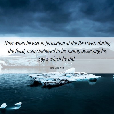 Picture 06 - John 2:23 WEB - Now when he was in Jerusalem at the Passover, - Bible Verse Picture