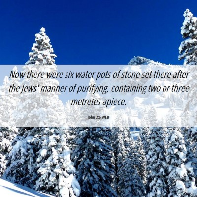 Picture 06 - John 2:6 WEB - Now there were six water pots of stone set there - Bible Verse Picture