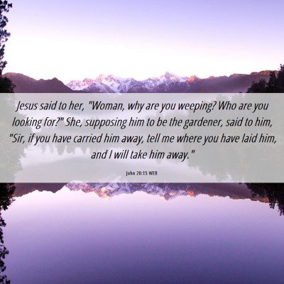 Picture 06 - John 20:15 WEB - Jesus said to her, 