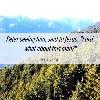 Picture 06 - John 21:21 WEB - Peter seeing him, said to Jesus, 