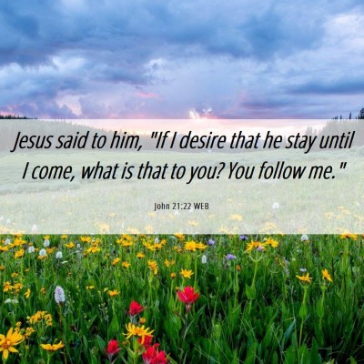 Picture 06 - John 21:22 WEB - Jesus said to him, 