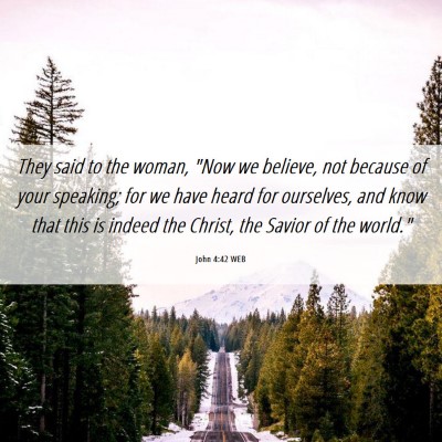 Picture 06 - John 4:42 WEB - They said to the woman, 