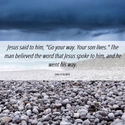 Picture 06 - John 4:50 WEB - Jesus said to him, 