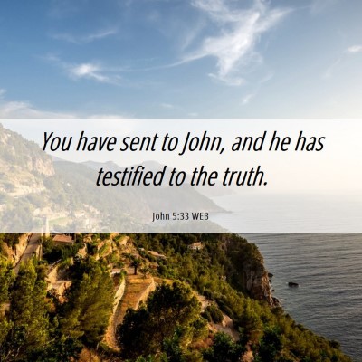 Picture 06 - John 5:33 WEB - You have sent to John, and he has testified to - Bible Verse Picture