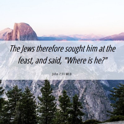 Picture 06 - John 7:11 WEB - The Jews therefore sought him at the feast, and - Bible Verse Picture