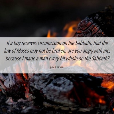 Picture 06 - John 7:23 WEB - If a boy receives circumcision on the Sabbath, - Bible Verse Picture