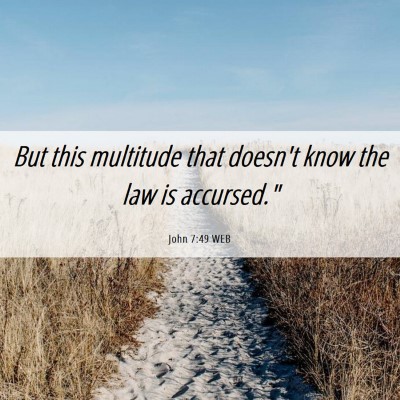 Picture 06 - John 7:49 WEB - But this multitude that doesn't know the law is - Bible Verse Picture