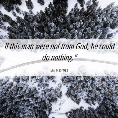 Picture 06 - John 9:33 WEB - If this man were not from God, he could do - Bible Verse Picture
