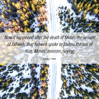 Picture 06 - Joshua 1:1 WEB - Now it happened after the death of Moses the - Bible Verse Picture