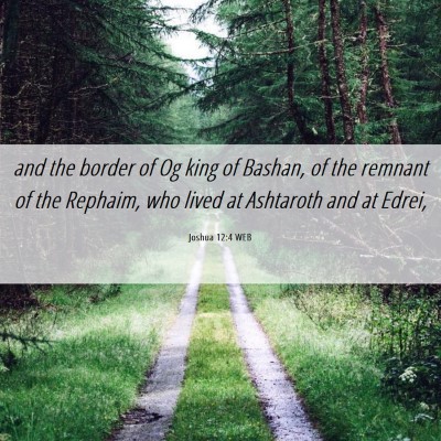 Picture 06 - Joshua 12:4 WEB - and the border of Og king of Bashan, of the - Bible Verse Picture