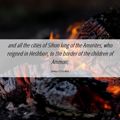 Picture 06 - Joshua 13:10 WEB - and all the cities of Sihon king of the Amorites, - Bible Verse Picture