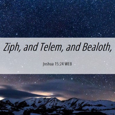 Picture 06 - Joshua 15:24 WEB - Ziph, and Telem, and - Bible Verse Picture