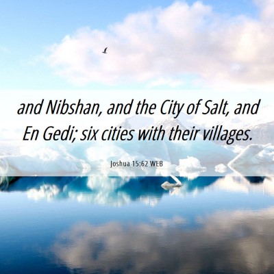 Picture 06 - Joshua 15:62 WEB - and Nibshan, and the City of Salt, and En Gedi; - Bible Verse Picture
