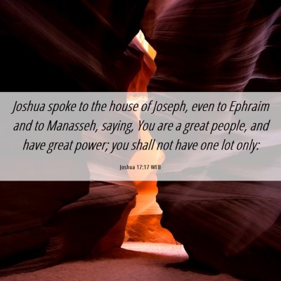 Picture 06 - Joshua 17:17 WEB - Joshua spoke to the house of Joseph, even to - Bible Verse Picture