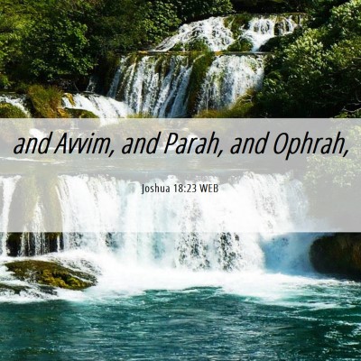 Picture 06 - Joshua 18:23 WEB - and Avvim, and Parah, and - Bible Verse Picture