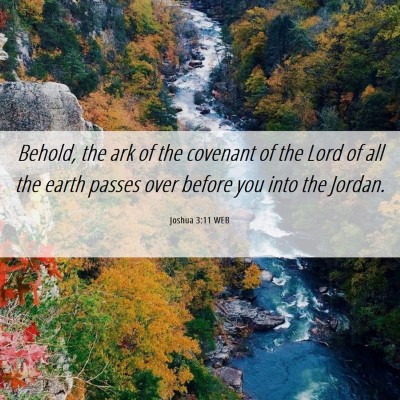 Picture 06 - Joshua 3:11 WEB - Behold, the ark of the covenant of the Lord of - Bible Verse Picture