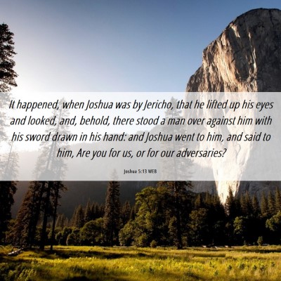 Picture 06 - Joshua 5:13 WEB - It happened, when Joshua was by Jericho, that he - Bible Verse Picture