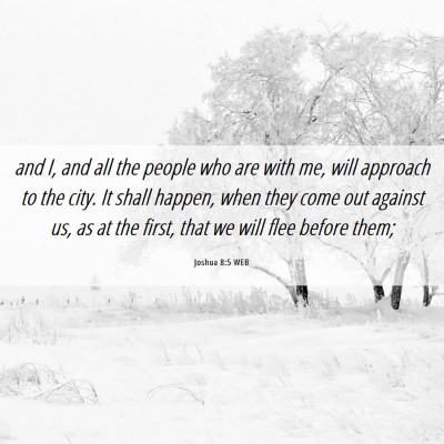 Picture 06 - Joshua 8:5 WEB - and I, and all the people who are with me, will - Bible Verse Picture