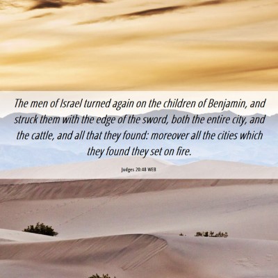 Picture 06 - Judges 20:48 WEB - The men of Israel turned again on the children of - Bible Verse Picture