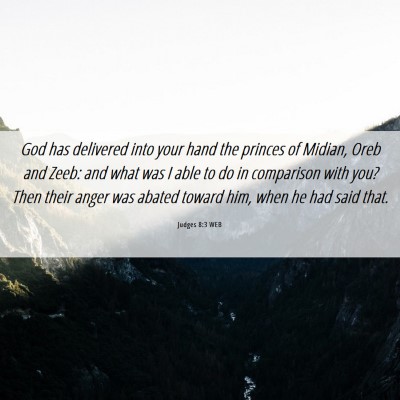 Picture 06 - Judges 8:3 WEB - God has delivered into your hand the princes of - Bible Verse Picture