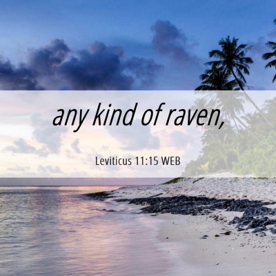 Picture 06 - Leviticus 11:15 WEB - any kind of - Bible Verse Picture